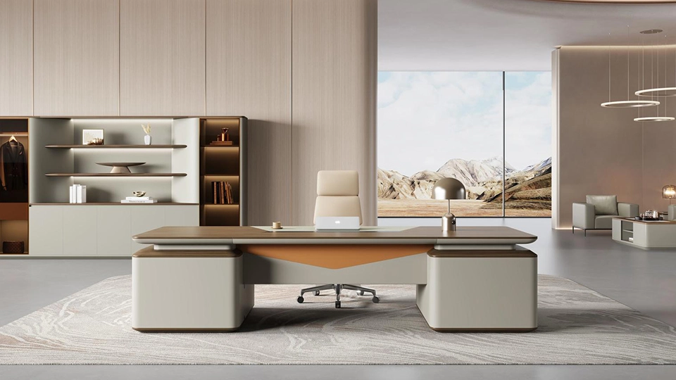 High end commercial executive office desk