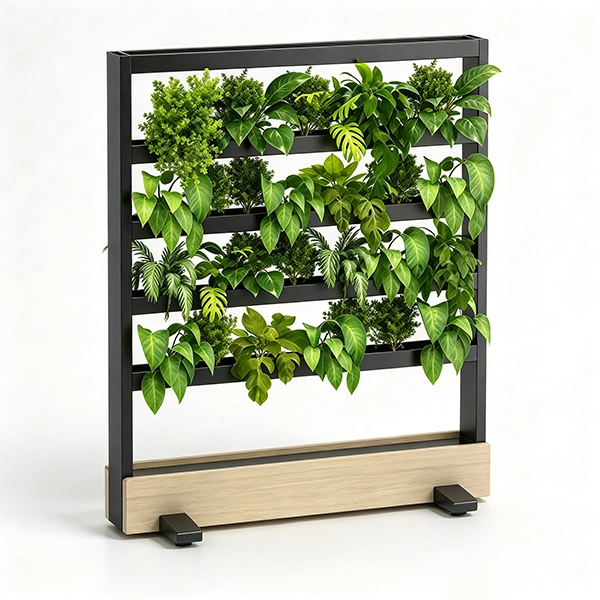 Mobile modular plant stand, storage rack, whiteboard, acoustic partition