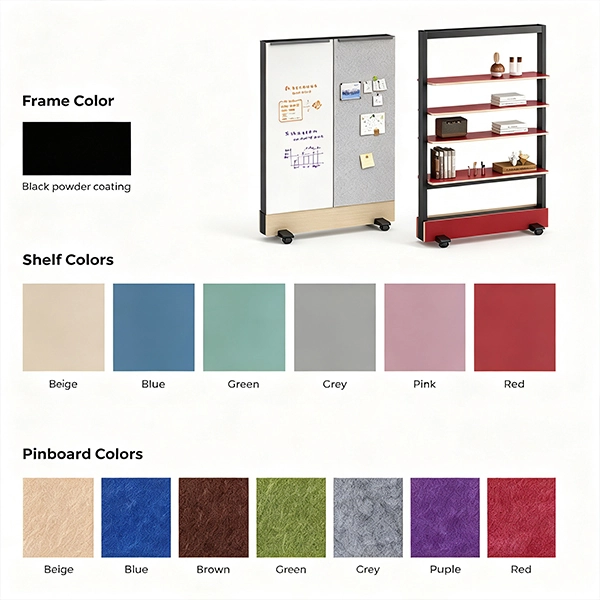 Mobile modular plant stand, storage rack, whiteboard, acoustic partition