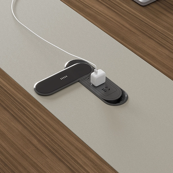 Modern Conference Table with Wood Veneer Painted Finish