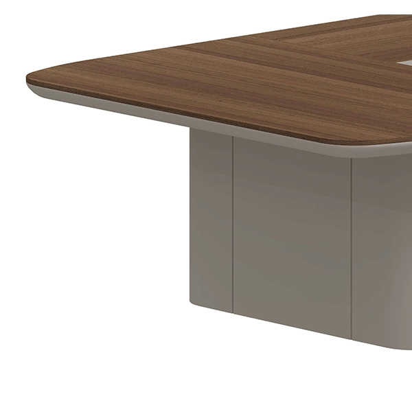 Modern Conference Table with Wood Veneer Painted Finish