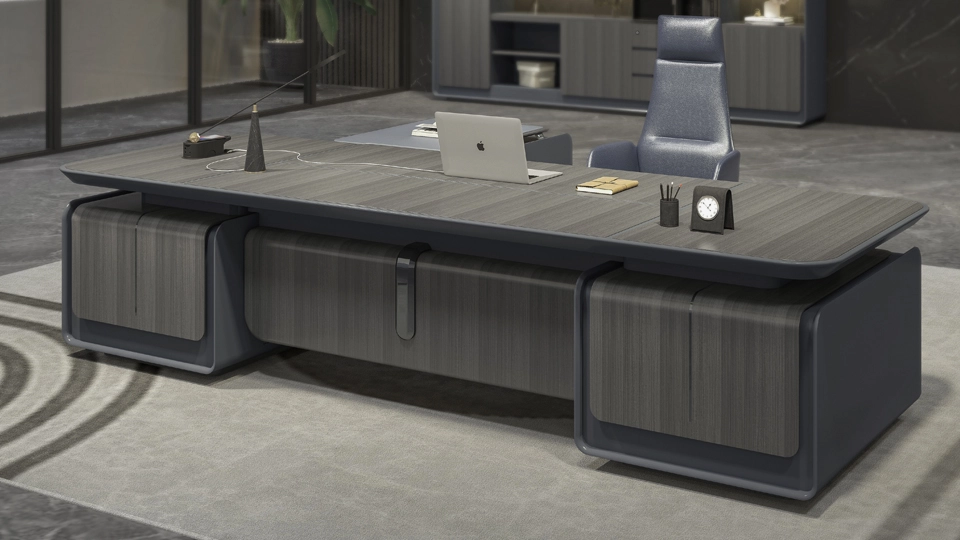Veneer paint executive office desk